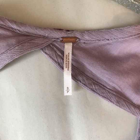 Free People Emma Embroidered Tunic Dress in Purple - Picture 5 of 6